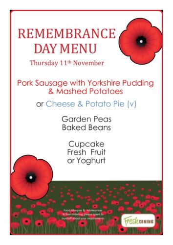 Remembrance Day Menu