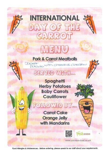 International Day of the Carrot Menu