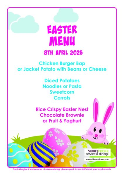 Easter Lunch Menu